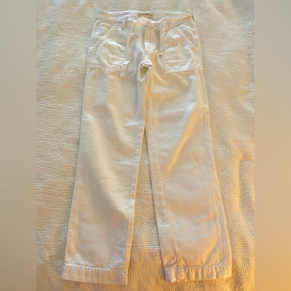 Lucky Brand white crop pant, size 26.